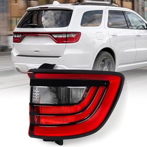 FIONE RH Outer Tail Lights Compatible with Dodge Durango 2014-2020 Rear Tail Light Brake Lamp Assembly Right Passenger Side RH 68155948AC 68272126AA Cover
