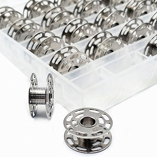 YEQIN 25PCS BOBBINS with Clear Box 0060265000QW - BERNINA bobbins 0060265000 180 185 190 200 435 450 640 730E 1000 1630