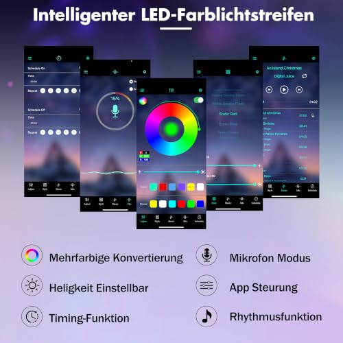 Armario alto para comedor multifuncional negro de 180cm con luces LED y USB 5