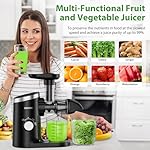 Aeitto Juicer Machines with Soft & Hard Modes, Quiet Motor, Reverse Function, Juicer Machines Vegetable and Fruit, Cold Press Juicer, Easy to Clean with Brush - Image 2