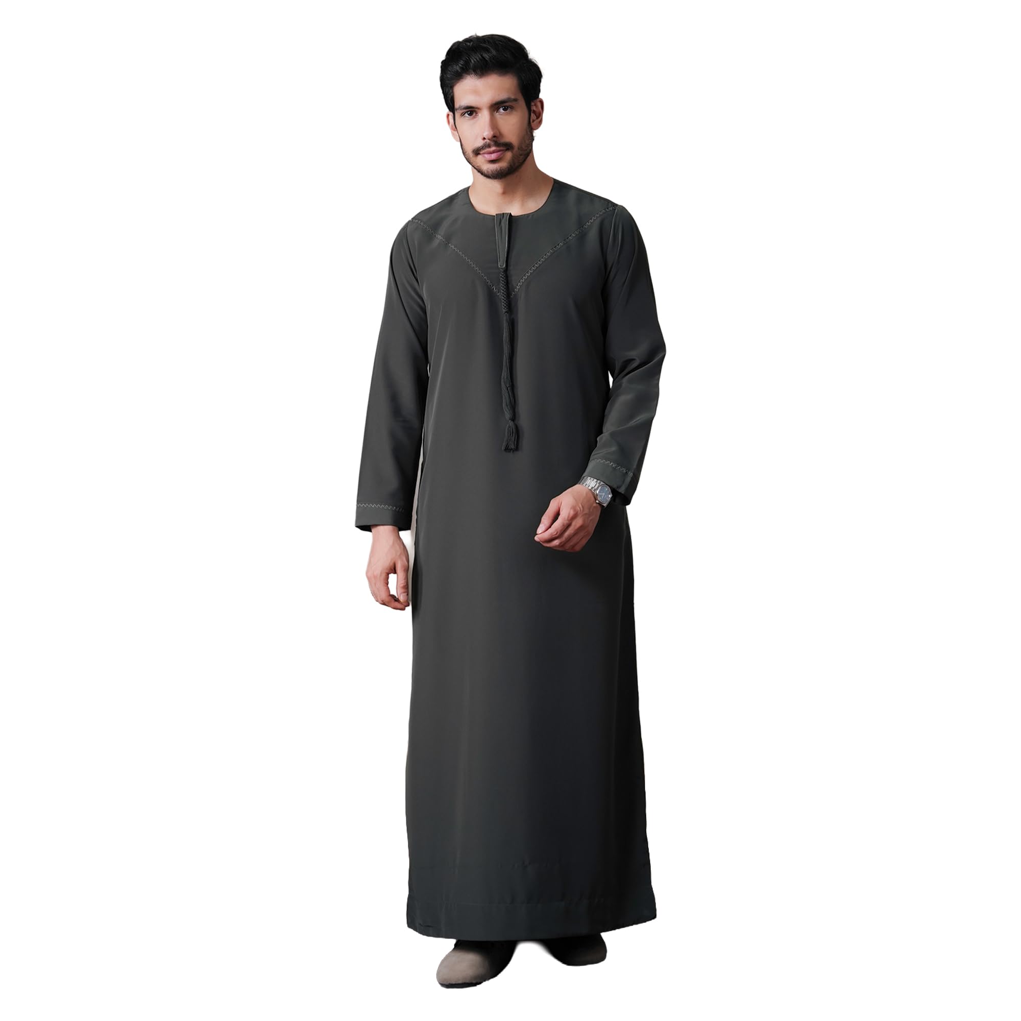 Yalin Emrati Deep Green Thobe Jubba for Men
