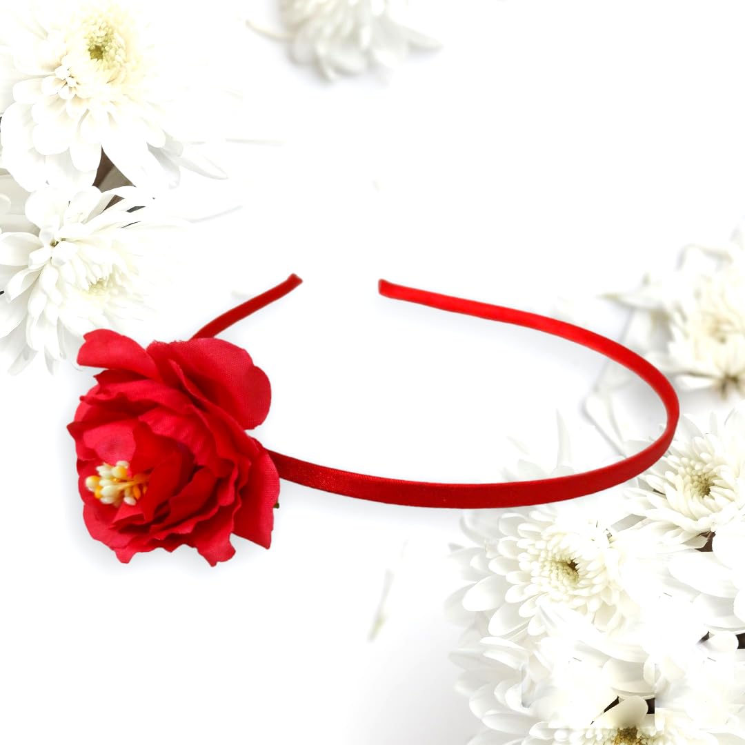Hair Flare Artificial Rose Flower Headband | Floral Hair Band | Hair Head Band for Girls - Red, 2645 (B0CF4TT24W) Amazon Price History, Amazon Price Tracker