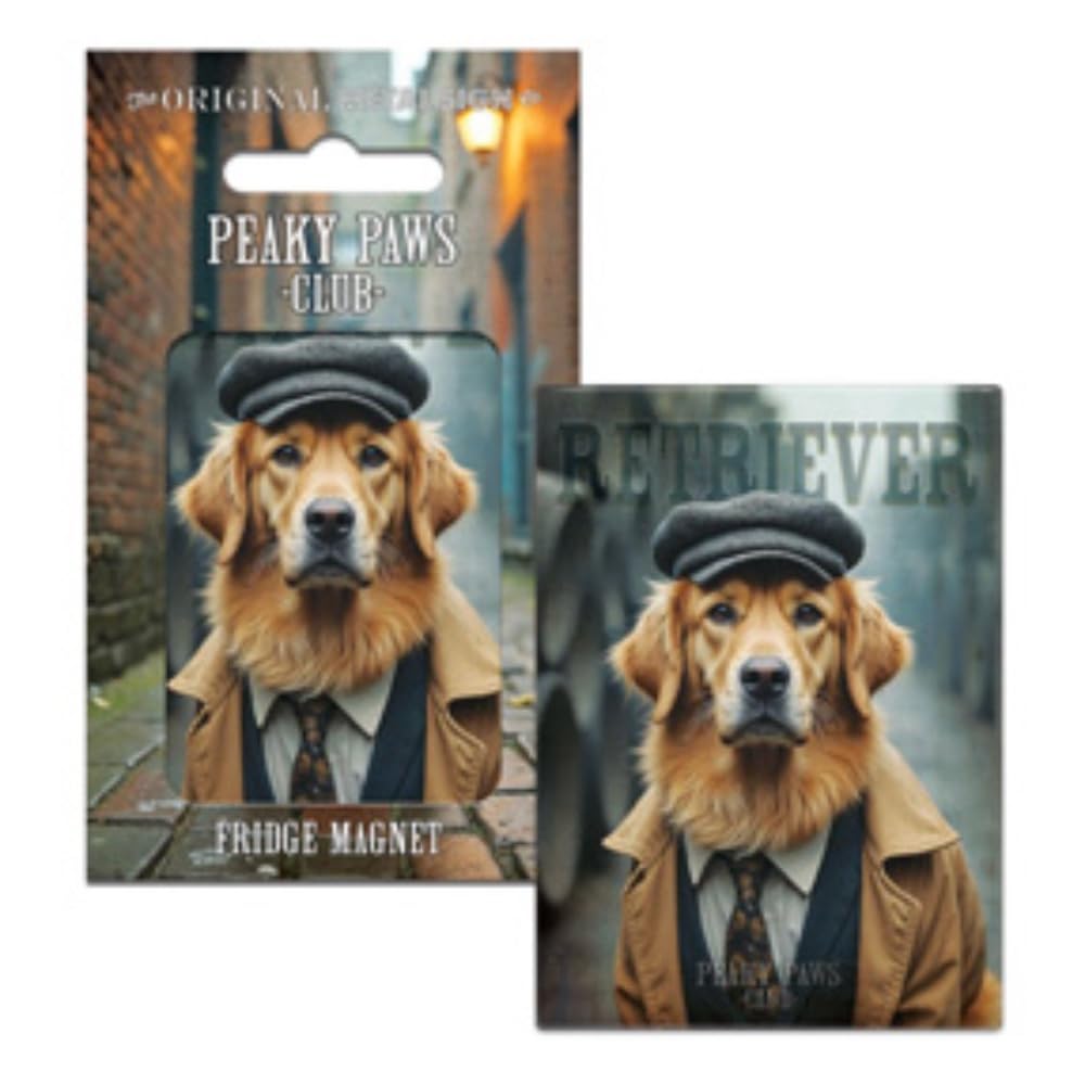 Fridge Magnet (65 x 90 mm) - Peaky Paws Club - Retriever