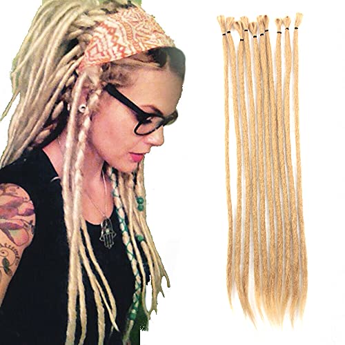 plenday 22 inch 20 Strands Dreadlock Extensions crochet braids Reggae Hip-hop Handmade Synthetic Hair Goddess Locs Crochet Hair Dreads Crochet Braiding Hair Extensions For Women and Men 24#