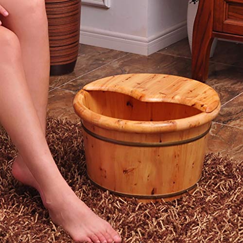 Tina para spa de pies de madera hecha a mano miniatura 4
