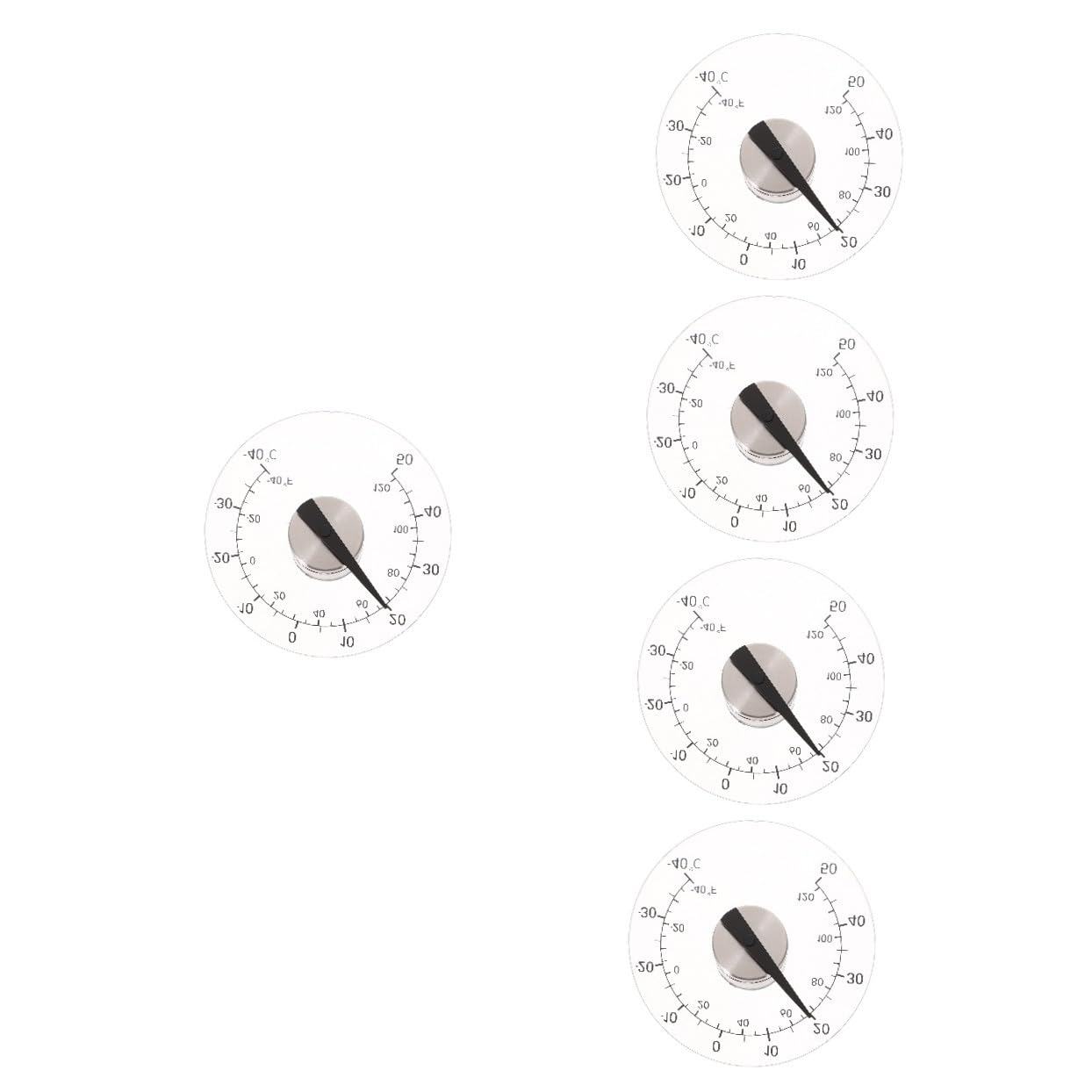 BESPORTBLE 5 Pièces Jauge De Température Extérieure Thermomètre Jauge De Température Autocollant Statique Cadran