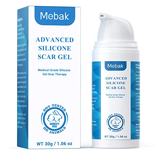 Mebak Silicone Scar Gel - Scar Therapy for Old and New Scars for Surgery, Injury, Keloids, Burns, and Acne 30g