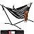 Best Choice Products Double Hammock with Steel Stand, Indoor Outdoor Brazilian-Style Cotton Bed w/Carrying Bag, 2-Person Capacity - Onyx