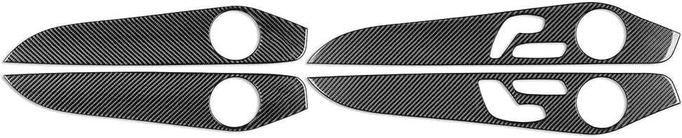 Cnoula11 Black Interior Door Panel Cover Trim Interior Decoration Carbon Fiber Car Side Door Frame Decorative Cover Trim I for Benz C Class W205 2014-2021 GLC Class X253 2016-2021