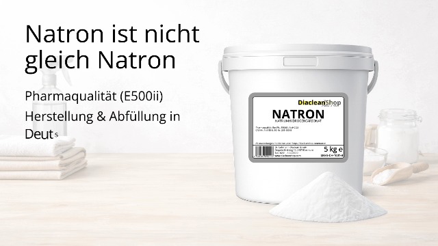 Natron Lebensmittelqualität Natriumhydrogencarbonat (Backsoda) 5 Kg – Lebensmittelqualität E500ii, Vielseitig Einsetzbar Natriumhydrogencarbonat 5 Kg
