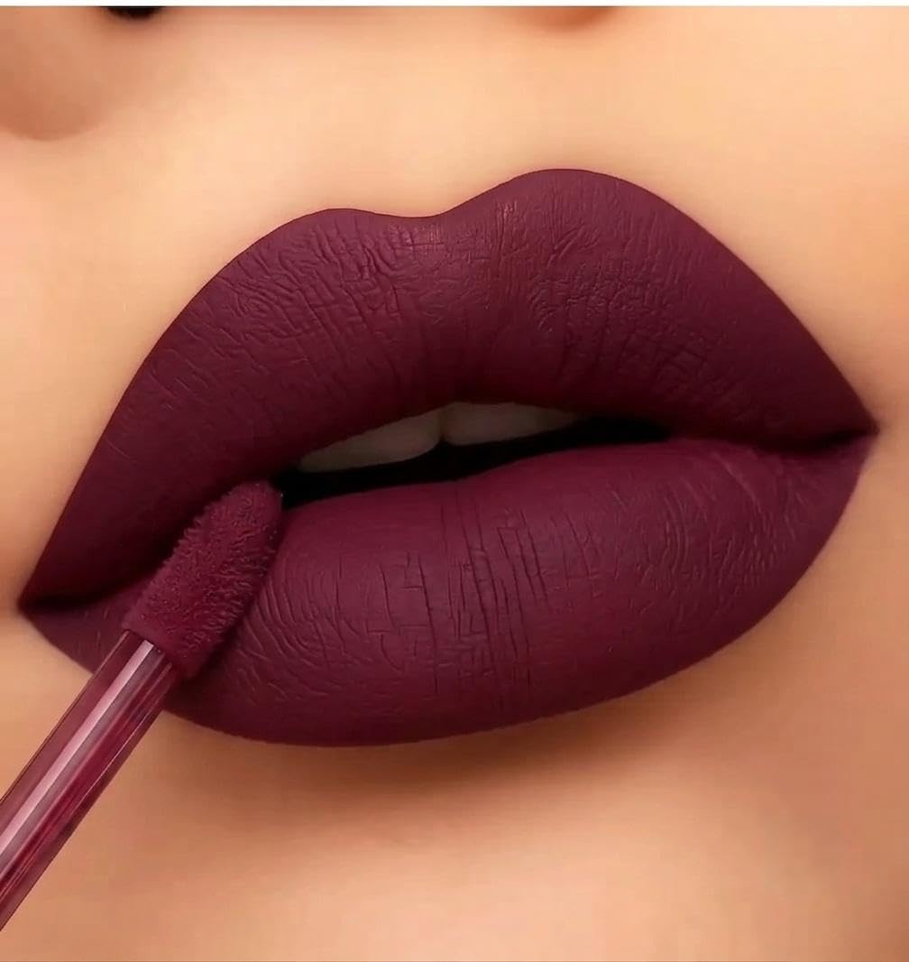 Best Maroon Lipsticks for Every Skin Tone | BellaBloom Cosmetics | Matte Finish, Intense Pigmentation, Multiple Shades, Smudge-Proof, Luxe Gold Cap-image-1