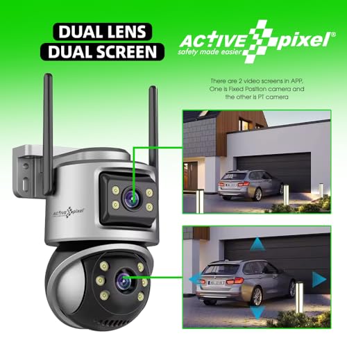 Image of Active Pixel 3MP+3MP =6MP | Dual Lens Smart CCTV Camera | WiFi Wireless IP Home Security Camera | Double Side View | Rotating Pan & Tilt | Outdoor CCTV Camera | Alexa Supported - A5