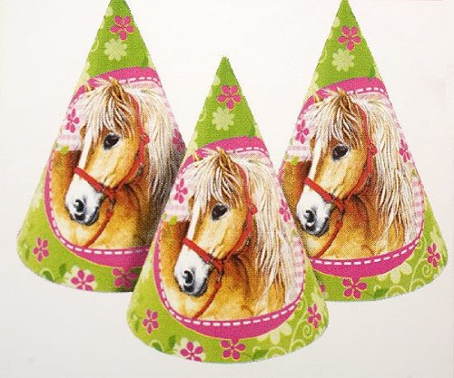 Generique - 6 Party Hüte Pferde für Kinder