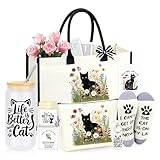 Black Cat Lover Themed Gifts for Women, Gifts for Cat Lovers Women Set of 7
