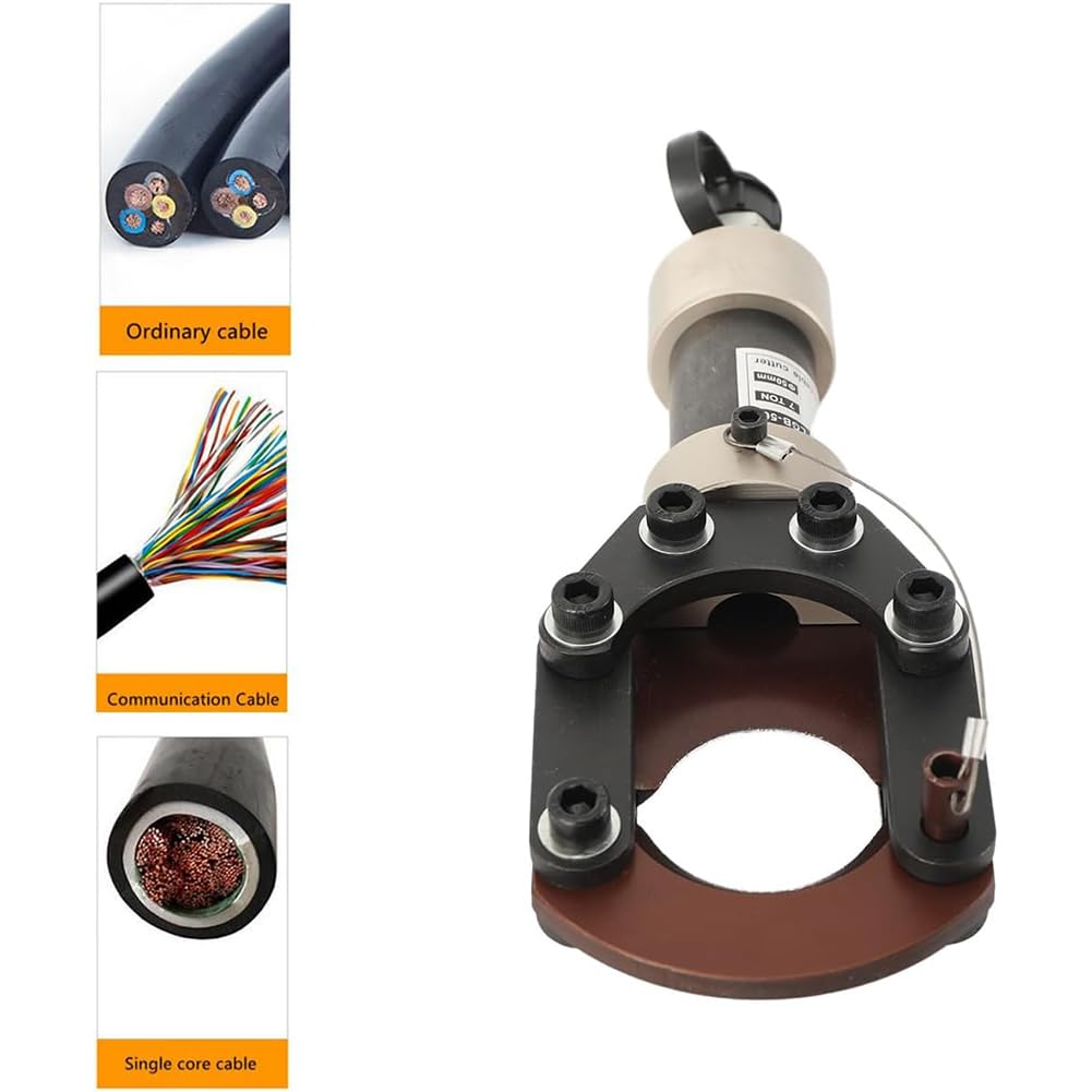 Hydraulischer Kabelschneider für Bewehrungsstahl, Stahlseilzange, schneidet bis zu 50 mm, hohe Schneidkraft 90 kN, ideal für Drahtseile und Stahllitzen, Hochleistungswerkzeug