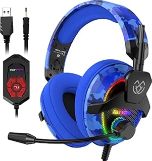 Tatybo 7.1 Gaming Headset for PC, PS4, PS5, Xbox One, Switch, Noise Cancelling Gaming Headphones with Mic