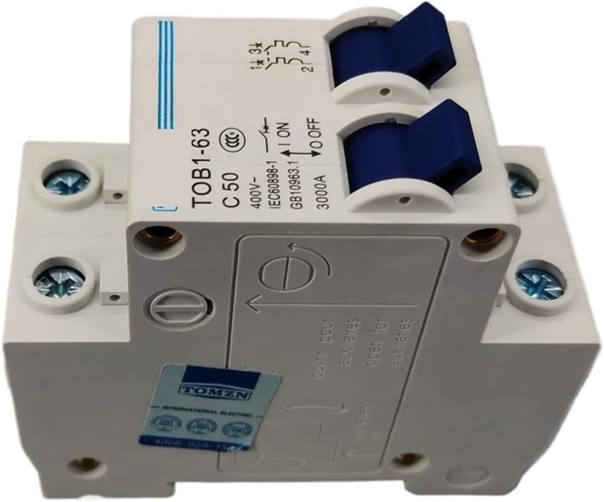 1P 50A Manual Transfer Switch Circuit Breaker MCB 50HZ/60HZ 400~