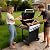Bonnlo 4 Burners Portable Gas Grill with Enameled Cast Iron Grates, Powerful 40,000 BTU Propane Grill with Side Shelf & Bottom Cabinet, Outdoor Grill with Wheels for Patio Backyard Garden BBQ Use