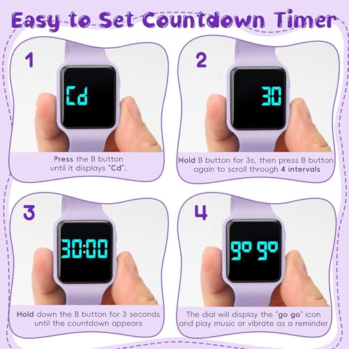 Image of BEN NEVIS Potty Training Watch, Digital Toddler Watch with Countdown /Music /Alarm Clocks /Vibration Reminder and Waterproof, Remind Toddler to Go to The Toilet