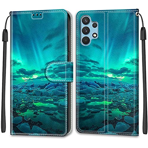 Custodia Per Samsung Galaxy A32 4G / Samsung Galaxy A32 Lite, Pelle Pu Premium Custodia Flip Pelle Portafoglio Magnetica Cover Per Samsung Galaxy A32 