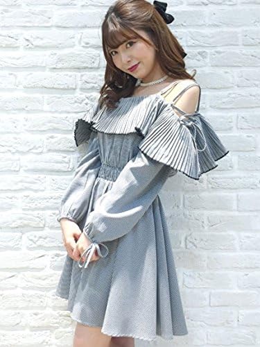 Amazon Co Jp Titty Co ティティー アンド コー ギンガムレースアップワンピース ブラック M 服 ファッション小物