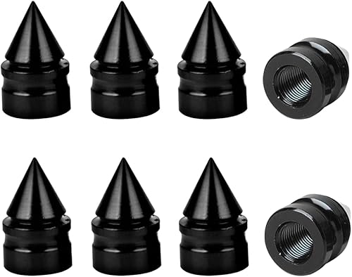 Tapones para válvulas de neumáticos de automóvil, paquete de 8 tapones de vástago de presión de aire de aleación de aluminio con pinchos, accesorios