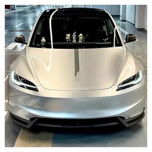 Labio divisor de parachoques delantero negro brillo para Tesla Highland 6