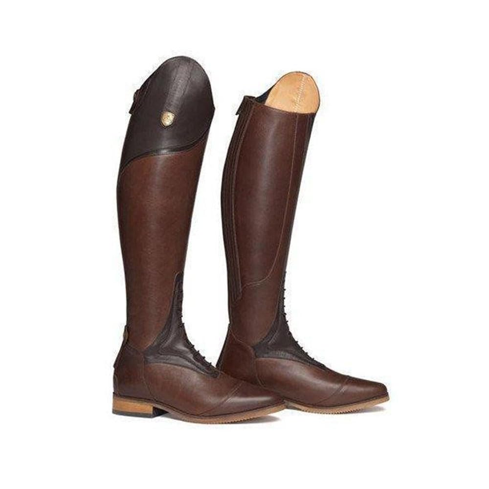 Botas Ecuestres para Mujer Botas De Caballero Retro De Cuero De PU con Cordones Botas De Montar para Señoras para Carreras De Caballos Al Aire Libre hasta La Rodilla (Brown,38)