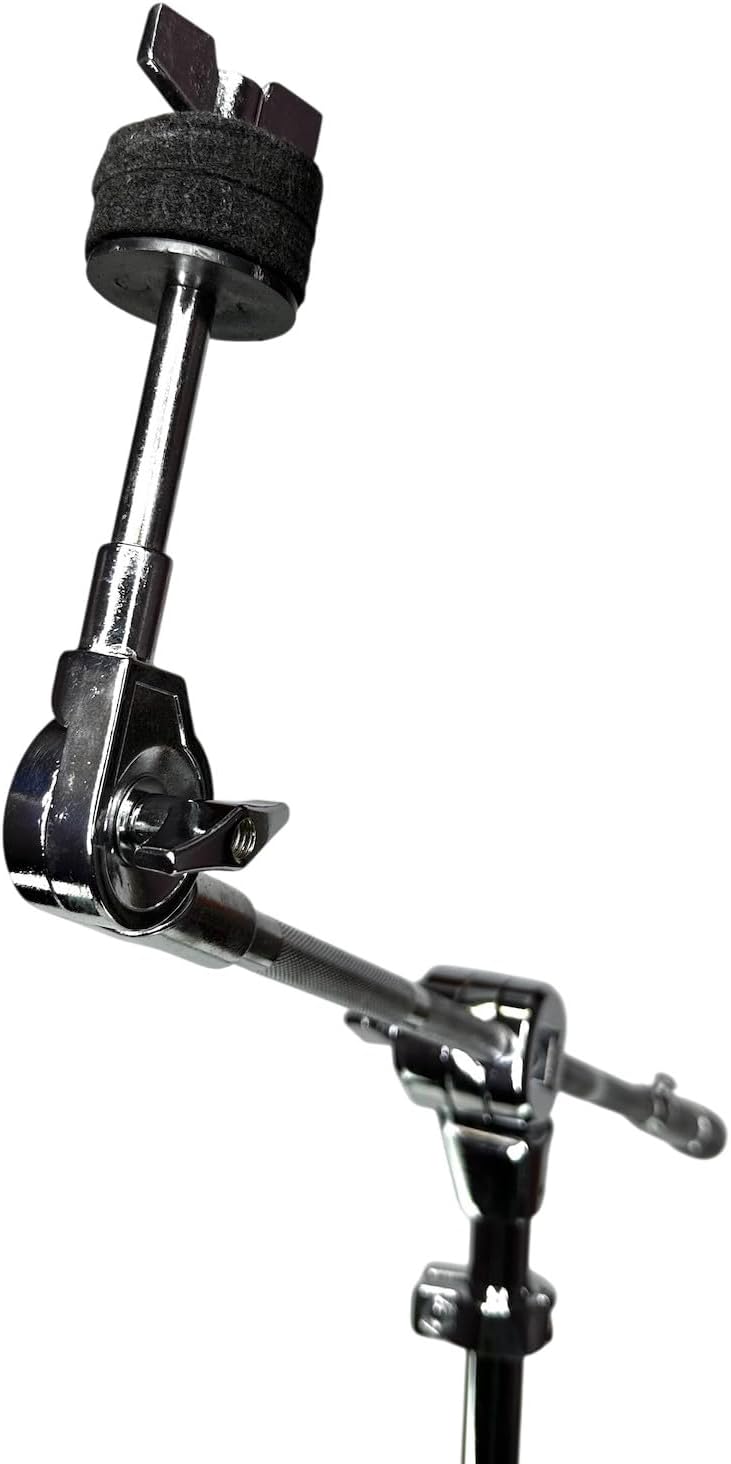 CYMBAL BOOM STAND Chrome Heavy Duty 1" Thick Adjustable Double Braced Tripod New
