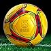 ZTGD Football for Competitions Outdoor Sports Foot Ball Kids Students Size 3/5 Official Waterproof PVC Elastic Soccer Professional Game Exams Yellow 5