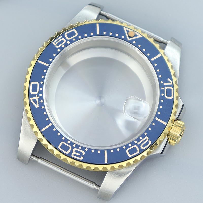 Men's 40mm Diver Waterproof Steel Watch Case Ceramic Rotating Bezel for NH35/34/36/38 8215 ETA2824 Movement
