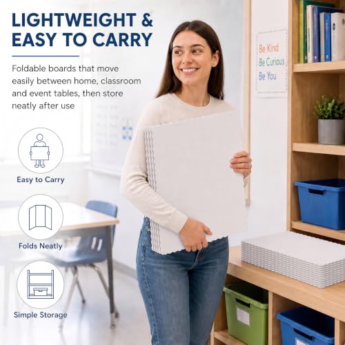 Image of Ctosree 150 Pcs 14 x 22 Inch Tri Fold Poster Board Bulk for Display,White | Science Fair Project,Classroom Display Paperboard, Single Wall Build, Lightweight Presentation Board,3 Panels