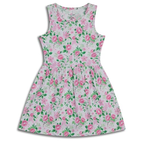 Image of Pink Angel 3-Pack Girls' Dresses, Kids Casual Fit and Flare Sleeveless Summer Dress & School Outfit, 100% Cotton