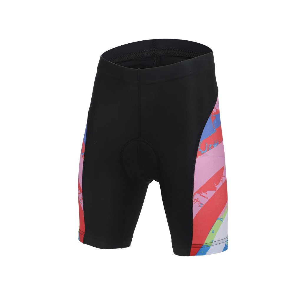 Set di maglia da ciclismo per bambini, traspirante, a maniche corte, con imbottitura, materiale ad asciugatura rapida, per ragazzi e ragazze
