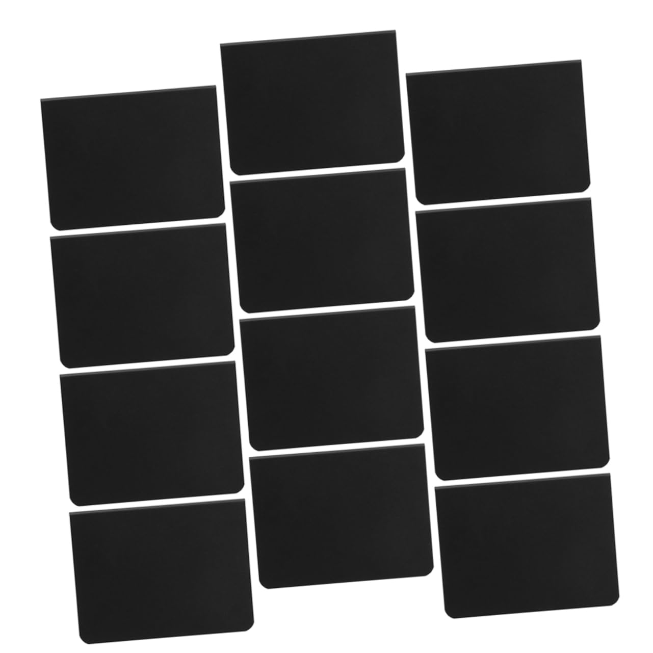 Operitacx 5 Ensembles Étiquette De Supermarché Panneau De Liège Grand Tableau Planche Marqueur Pierre Bordage Ardoise De Table Mini Tableaux Noirs Petit Tableau Noir Pvc Black 12 Pièces * 5