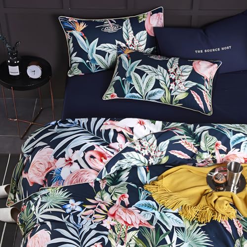 Edredón King para todas las estaciones con estampado de pájaros 8