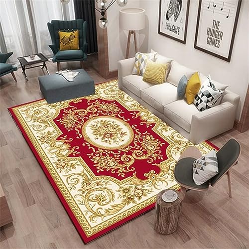 Tapis de balcon floral rouge géométrique 60x90cm antidérapant - 2