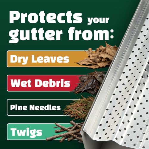 Image of A-M Gutter Guard Sample Pack, 7 inch Length, Mill Finish, for 5 inch & 6 inch Gutters