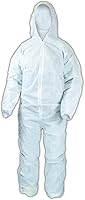 Vista 3 de MAGID EconoWear Lite N Kool Plus SMS - Overol de tela con capucha, desechable, puño elástico, blanco, mediano (caja de 25)