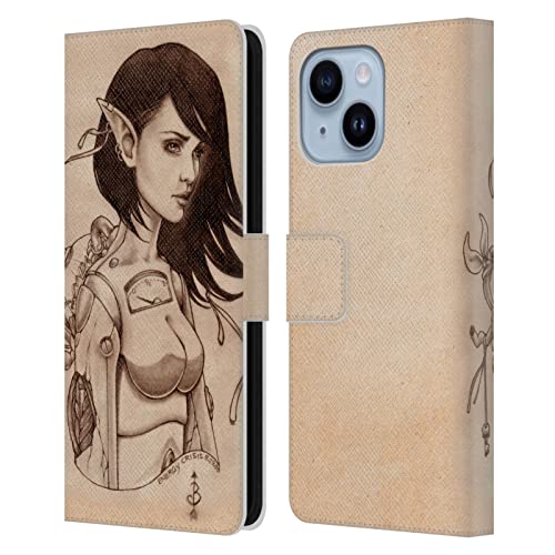 Étui portefeuille iPhone 14 Plus cuir Brigid Ashwood protection totale