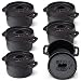 Produktbild BBQ-Nerd© 6er Set Mini Dutch Oven | Kleiner Gusseisentopf mit Deckel 11x5cm für Grill, Feuerstelle, Backofen, Herd | Serviertöpfe Kochtopf Schmortopf Brottopf Bräter Cocotte - Feuerfester Topf