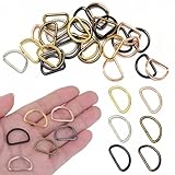 Chtaoxin 60 PCS Metal D Rings, D-shaped Rings in Multiple Colors, Buckle Clipse for Pet Collar Hardware,D Rings for Sewing, Ring Hand DIY Accessories - Image 3