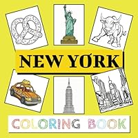 New York COLORING BOOK for Kids and Adults Souvenir (Bold and Easy Designs) ????????? (Coloring Books) B0D5S5MS4T Book Cover