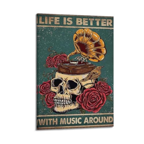 Impression Toile Vintage Life Is Better Tableau Émotion Lit