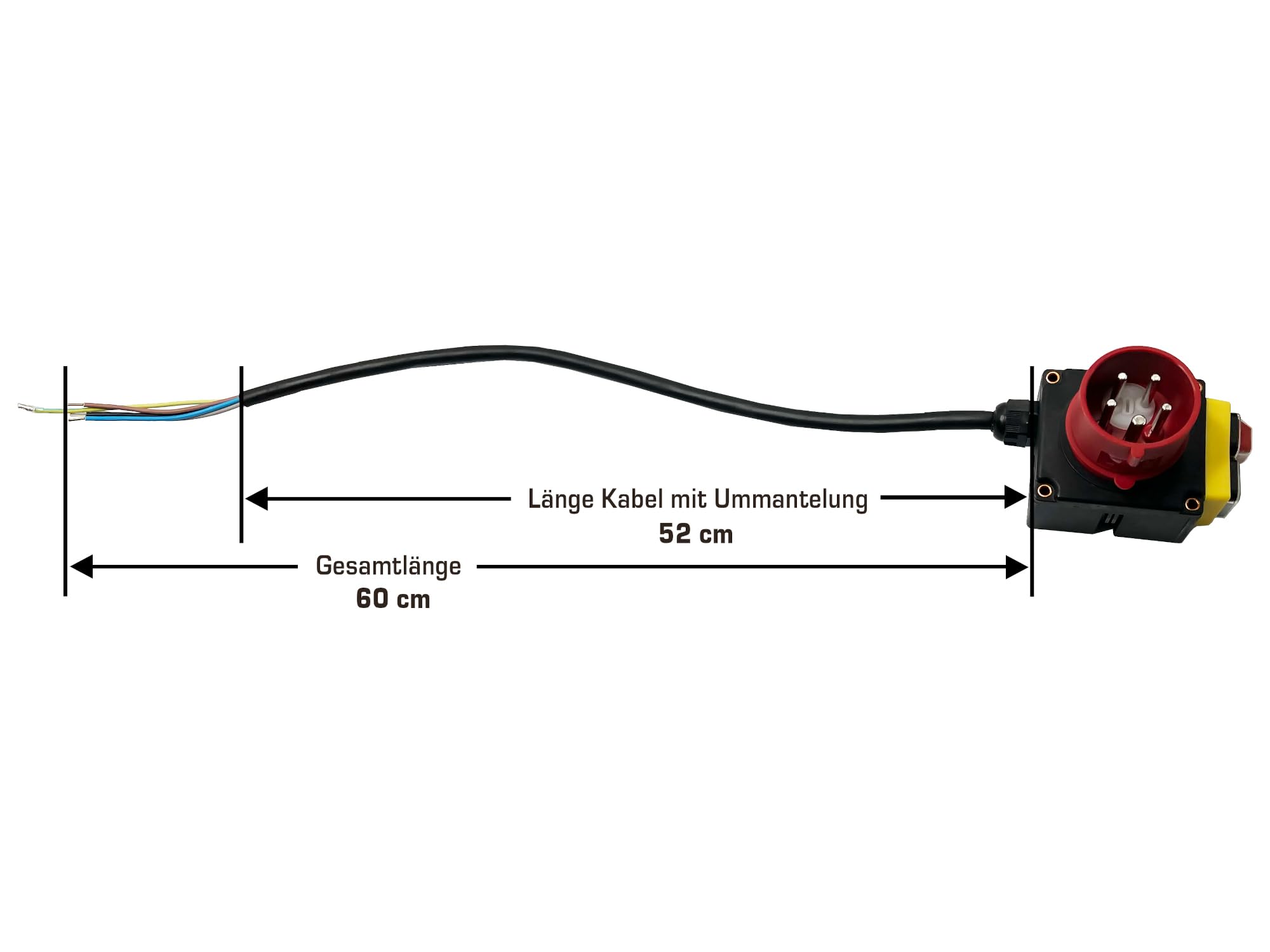 SECURA Schalter Stecker mit CEE-Stecker 400V kompatibel mit Holzspalter