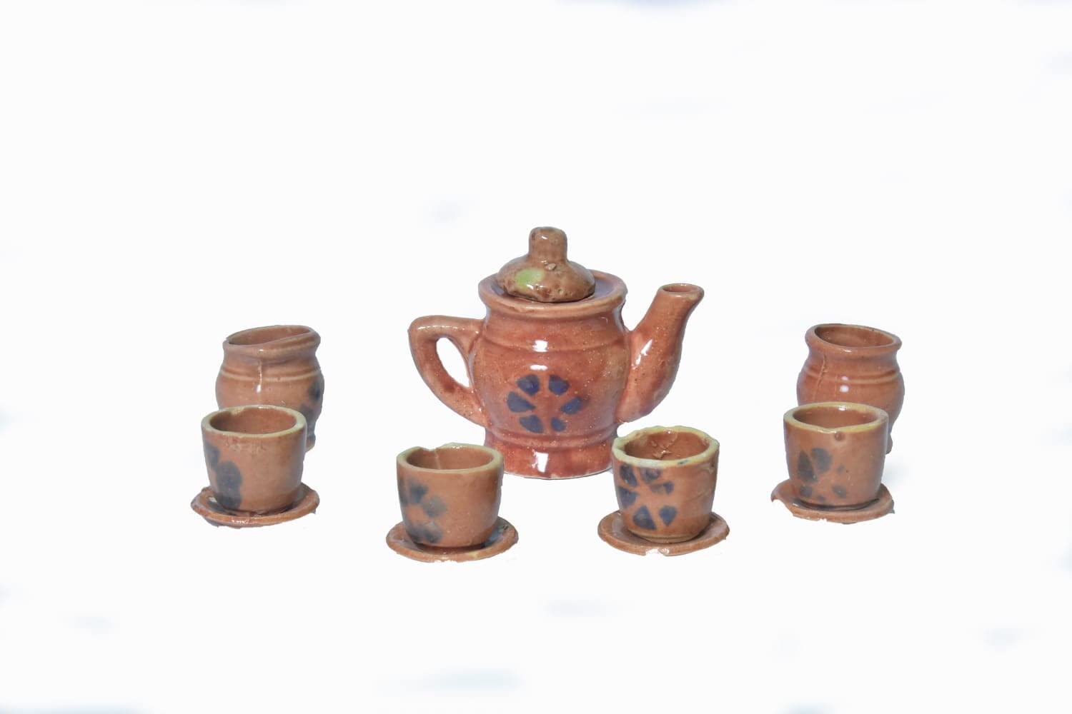 SHRIYAM CRAFTS Ceramic Kids Toys Kids Tea Set/Tea Cups Set with Saucers for Children DIY Kitchen Ceramic Tea Set for Kids (Brown) (B0B77SWYKD) Amazon Price History, Amazon Price Tracker