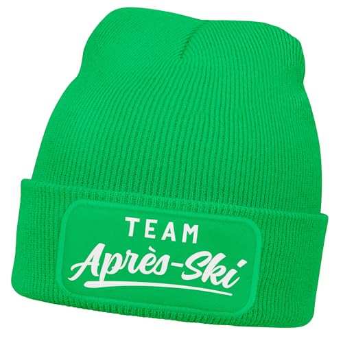Bonnet en tricot MoonWorks isolant et chaud avec patch brodé Pistenraupe
