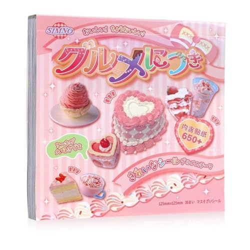 Image of ZURATO 30 Sheet Japanese Comic Style Sticker Book for Journaling, Kawaii Manga Scrapbook Stickers for DIY Crafts, Planner, Diary, Bullet Journal & Decoration (Pink 650+ Sticker)