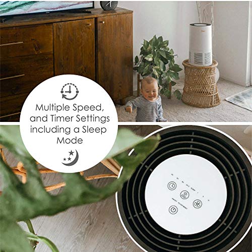 Crane Air Purifier With True Hepa Filter, Germicidal Uv Light, 300 Sq Feet Coverage, Timer Function, Sleep Mode, Washable Particle Filter, Ee-5068 #TOP3