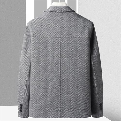 Disimlarl Men Loose Woolen Jacket Casual Business Coat Thickened Warm Social Overcoat with Pocket2